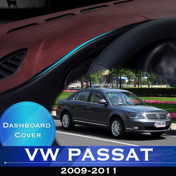 Para Volkswagen VW Passat 2009-2011 Salpicadero del Coche Evite la Luz de la Almohadilla de Instrumento de la Plataforma de Escritorio de la Cubierta de Cuero Antideslizante Mat