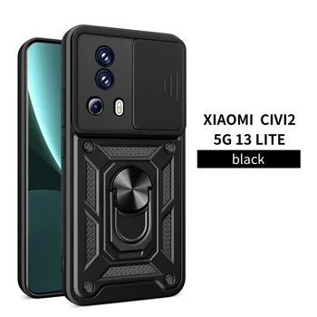 Para Xiaomi 13 Lite Caso Anillo Magnético Titular de la Armadura de Teléfono de los Casos Para Xiomi Mi 13 Lite Mi13 de Luz 13Lite MI13Lite 5G Cubierta Posterior
