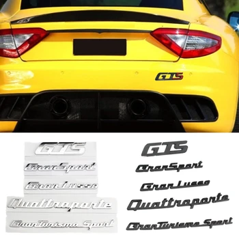Posterior del coche Emblema etiqueta Engomada para Maserati Grantuanismo Sport GTS Granlusso Quattroporte Gransport Tronco Emblema de la Calcomanía de Accesorios de Automóviles