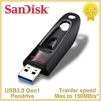 SanDisk USB3.0 Unidad Flash Ultra SDCZ48 32G 64G 128 GB 256G Memory Stick de hasta 130MB/s USB Original para PC Portátil de Escritorio Pendrive