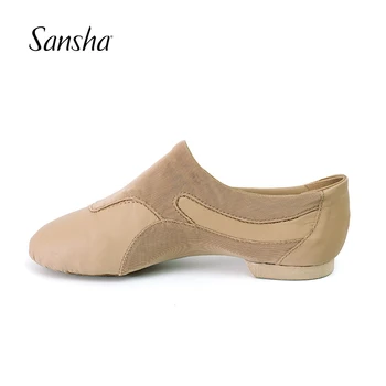 Sansha Unisex Breathabe Jazz Zapatos de Malla Durable Superior de Cuero de Gamuza Split-suela Mujeres Hombres Niñas de Danza Moderna Zapatos JS211LCO
