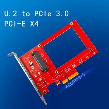U. 2 PCIE X4 Adaptador de la tarjeta Vertical PCI Express Gen3.0 4X, 8X, 16X, Ranura Universal de la Junta de 4000MB/S PCI-E de la U. 2 SSD de Disco Duro Tarjeta de Convertir