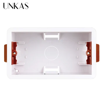UNKAS Monte 146mm Tipo de Revestimiento Seco Caja de placas de Yeso Plasterboad paneles de Yeso 46 mm Profundidad del Zócalo de Cassette Interruptor de Pared de Corriente