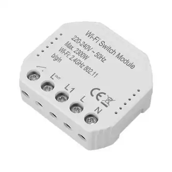 WiFi Inteligente Módulo de Interruptor para Controlar de forma Inalámbrica Versátil APLICACIÓN de Control Remoto Interruptor de Control de Módulo de AC 220‑240V