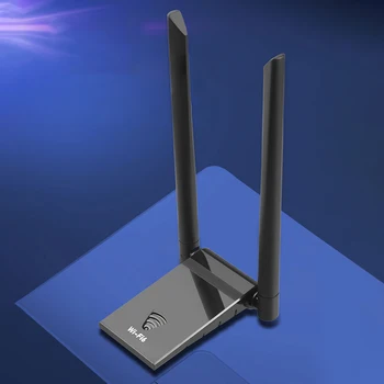 WiFi6 USB 3.0 Adaptador WiFi 2.4/5.8 G Potente Antena Externa para una PC de Escritorio del ordenador Portátil 1800Mbps de Banda Dual de la Tarjeta de Red del Receptor
