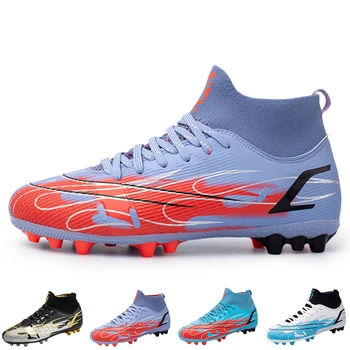 Zapatos de fútbol para Niños de Fútbol Profesional Fg Zapatos de Tobillo Hombres Botas de Fútbol de la Sociedad de zapatillas de Fútbol para los Hombres de Futsal de Arranque