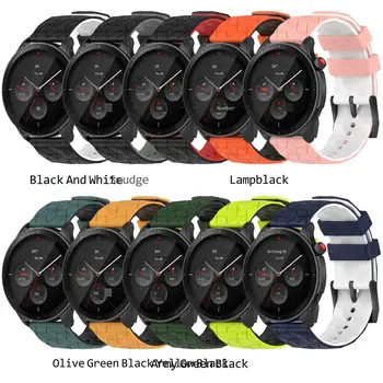 banda para Huami GTR4 reloj 20/22MM Reloj de Samsung 5 4 Huawei GT2 Amazfit Garmin de fútbol de patrón de dos colores de la correa de silicona