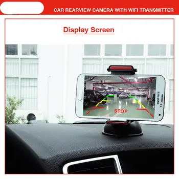 coche de wifi de la cámara HD Transmisor +170 angular w Rectores de la Línea de cámara de marcha atrás led para el estacionamiento seguro espejo de la cámara de IOS Android