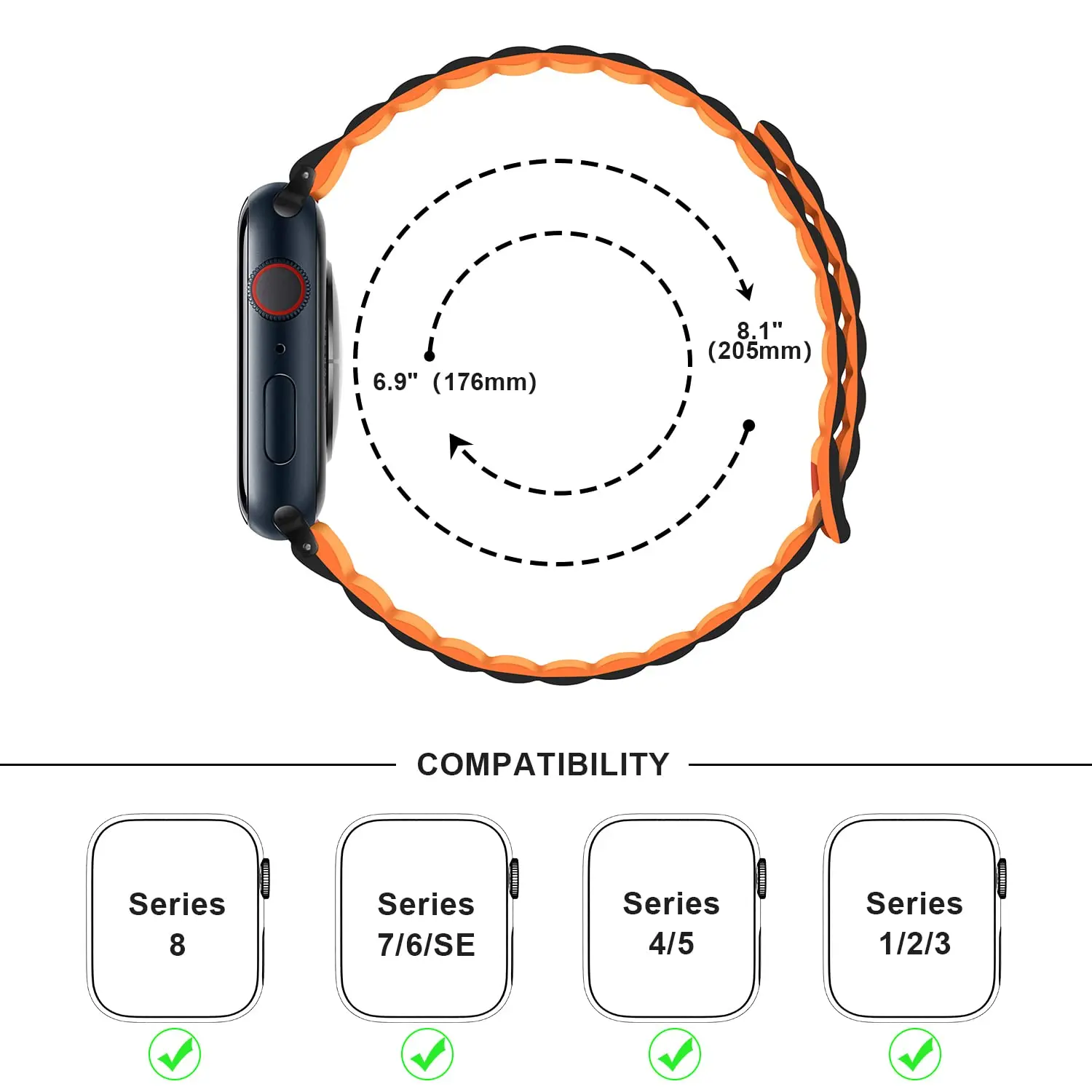 Magnético de la Correa Para el Apple Watch Banda Ultra 49 mm 45 mm 44 mm 40 mm 41 mm 38 42 mm de Silicona Correa de reloj Pulsera de iWatch Serie 8 7 SE 6 5 4 . ' - ' . 3