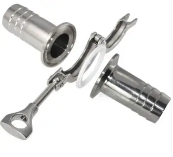 2 piezas de 32 mm Sanitarias de la boquilla del tubo Casquillo +Tri Clamp + PTFE Empaquetadura de SS304 SS316