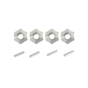 4Pcs de Metal de 12 mm de la Rueda Hexagonal Concentrador Adaptador para MJX Hyper Ir H16 16207 16208 16209 16210 14301 14302 Coche RC Piezas de mejora