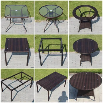 Al aire libre, mesa y silla combinación patio balcón con una mesa y una silla de mimbre silla de la mesa de té de ocio al aire libre impermeable