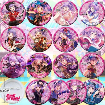 Anime 16pcs BanG Sueño Ako Udagawa 44mm Figura Insignia del Botón de Broche Pin de Recuerdo Figuras Cosplay Regalo de Cumpleaños