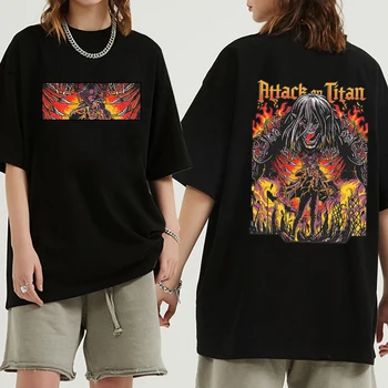 Ataque En Titán El Final De La Temporada De Anime De Sudadera Con Capucha De Eren Impreso Harajiku Hip Hop Casual Suelto Unisex Camisetas