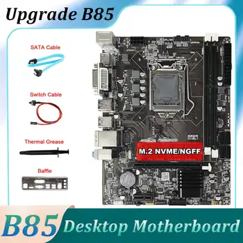 B85 de Escritorio de la Placa madre+SATA Cable+Cable del Interruptor+Bafle+pasta Térmica LGA1150 DDR3 M. 2 NVME DVI VGA HD para el 4to 1150 de CPU