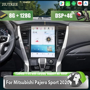 Coche Receptor de Radio Qualcomm Tesla Pantalla Para Mitsubishi Pajero Sport 2020 Android 11 8+128GB GPS Navi Estéreo de Audio de la Unidad principal