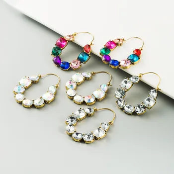 De lujo Gota de Agua de Novia Pendientes de Perlas para las Mujeres de la Forma Redonda de Zirconia Largo Cuelgan Aretes de Joyería de Moda
