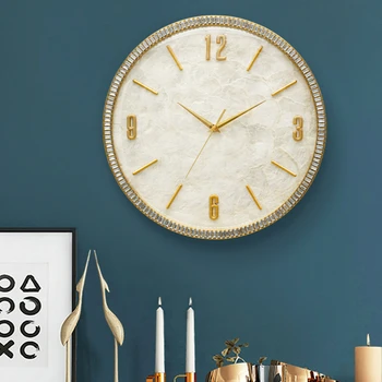 El Arte minimalista Dormitorio Reloj de Pared de Diseño Moderno de Lujo de la Ronda de Cocina, Reloj de Pared de Silencio de la Moda Wandklok Diseño de Interiores YY50WC