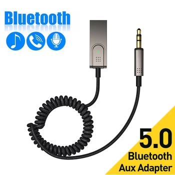 Inalámbrica Bluetooth 5.0 Receptor de 3,5 mm Jack de Audio Aux Música Dongle USB de Alimentación de manos libres Kit de Coche Para el Coche Altavoz de la Radio
