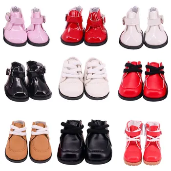 La moda de 5 cm de la Muñeca de Color Sólido Zapatos Botas de los Zapatos de Cuero De 14.5 Pulgadas Muñeca American Girl Accesorios de Nuestra Generación Niño de Juguete