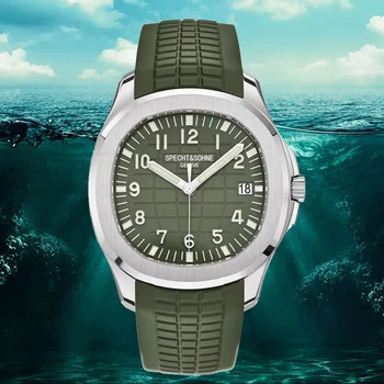 Marca de lujo SPECHT&SÖHNE 2022 Hombres Relojes Mecánicos De los Hombres Reloj Automático Verde de la Correa del Deporte reloj de Pulsera Relogio Masculino