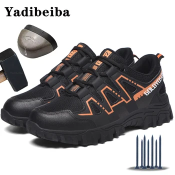 Marca el Trabajo de los Zapatos de Seguridad 2022 Hombres Nuevos Indestructible Zapatos de punta de Acero Botas Anti-pinchazo Transpirable Trabajo de Zapatillas de deporte de los Hombres de Calzado de Senderismo