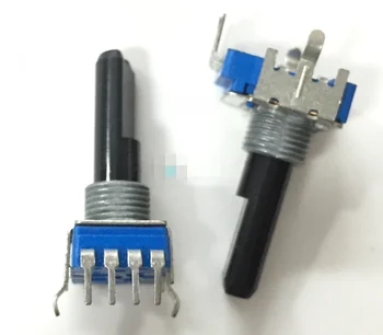 RK11K 4-pin único potenciómetro de posición schalter B10K achse länge 25 MM verstärker vier-pin volumen potenciómetro schalter