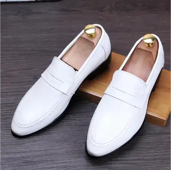 Suave cuero de los hombres zapatos de cuero de la marca de placer de conducción Oxford zapatos de los hombres de pisos para hombres mocasines de la boda zapatos de los hombres