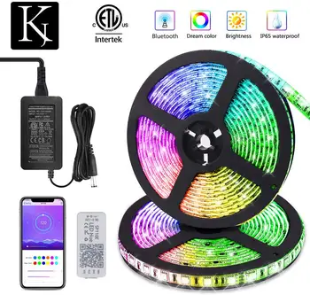 Sueño Color de la Tira de Luces LED, 32.8 ft/10M LED de Bluetooth Persiguiendo la Luz con la APLICACIÓN, Impermeable 12V 300 LEDs 5050 RGB Color