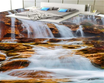 beibehang Personalizados de estética hermosa cascada de arroyo de la montaña papel pintado de la decoración del cuarto de baño del dormitorio en la planta 3D pintura behang